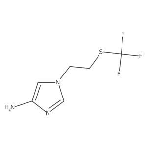 1-{2-[(trifluoromethyl)sulfanyl]ethyl}-1H-imidazol-4-amine结构式