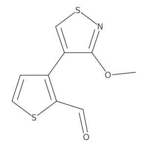 3-(3-Methoxy-1,2-thiazol-4-yl)thiophene-2-carbaldehyde结构式