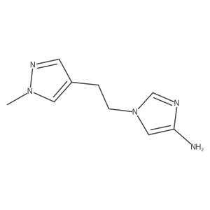 1-[2-(1-methyl-1H-pyrazol-4-yl)ethyl]-1H-imidazol-4-amine结构式