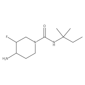 4-amino-3-fluoro-N-(2-methylbutan-2-yl)piperidine-1-carboxamide Structure