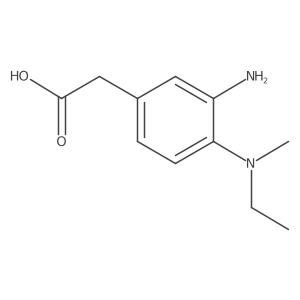 2-{3-Amino-4-[ethyl(methyl)amino]phenyl}acetic acid Structure