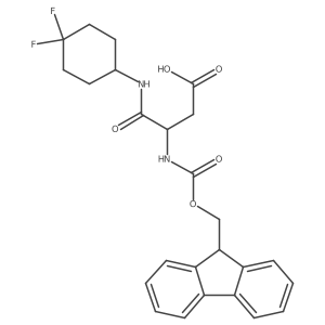 3-[(4,4-difluorocyclohexyl)carbamoyl]-3-({[(9H-fluoren-9-yl)methoxy]carbonyl}amino)propanoic acid Structure