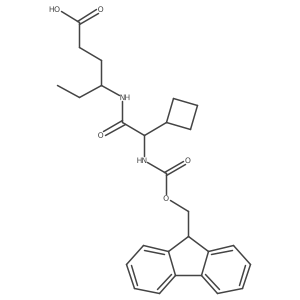 4-[2-cyclobutyl-2-({[(9H-fluoren-9-yl)methoxy]carbonyl}amino)acetamido]hexanoic acid Structure
