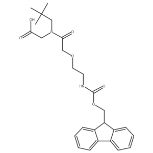 2-[N-(2,2-dimethylpropyl)-2-[2-({[(9H-fluoren-9-yl)methoxy]carbonyl}amino)ethoxy]acetamido]acetic acid Structure