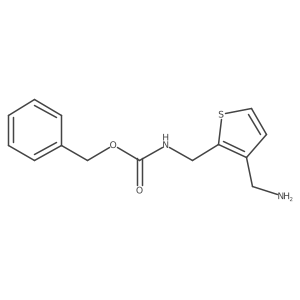 benzyl N-{[3-(aminomethyl)thiophen-2-yl]methyl}carbamate Structure
