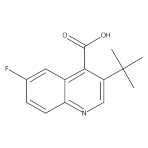 3-Tert-butyl-6-fluoroquinoline-4-carboxylic acid Structure