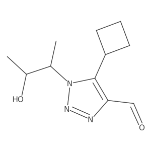 5-cyclobutyl-1-(3-hydroxybutan-2-yl)-1H-1,2,3-triazole-4-carbaldehyde结构式