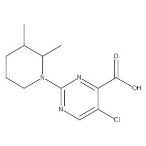 5-Chloro-2-(2,3-dimethylpiperidin-1-yl)pyrimidine-4-carboxylic acid结构式