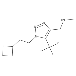 {[1-(2-cyclobutylethyl)-5-(trifluoromethyl)-1H-1,2,3-triazol-4-yl]methyl}(methyl)amine结构式