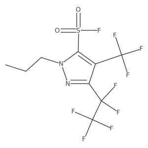 3-(1,1,2,2,2-pentafluoroethyl)-1-propyl-4-(trifluoromethyl)-1H-pyrazole-5-sulfonyl fluoride Structure