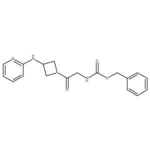 Benzyl (2-oxo-2-(3-(pyrimidin-2-ylamino)azetidin-1-yl)ethyl)carbamate Structure