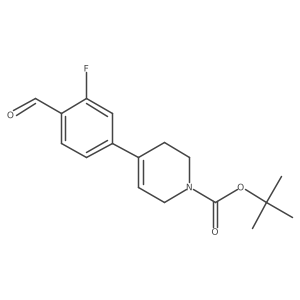 tert-butyl 4-(3-fluoro-4-formylphenyl)-3,6-dihydropyridine-1(2H)-carboxylate结构式