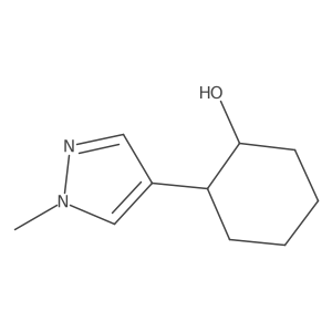 rac-(1R,2S)-2-(1-methyl-1H-pyrazol-4-yl)cyclohexan-1-ol结构式
