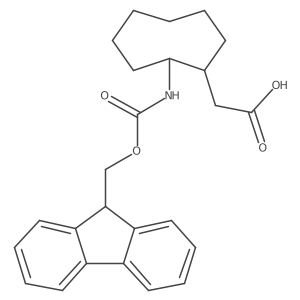 rac-2-[(1R,2R)-2-({[(9H-fluoren-9-yl)methoxy]carbonyl}amino)cyclooctyl]acetic acid结构式