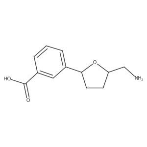 3-[5-(Aminomethyl)oxolan-2-yl]benzoic acid Structure