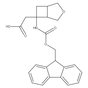 rac-2-[(1R,5R)-6-({[(9H-fluoren-9-yl)methoxy]carbonyl}amino)-3-oxabicyclo[3.2.0]heptan-6-yl]acetic acid结构式