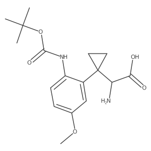 2-Amino-2-[1-(2-{[(tert-butoxy)carbonyl]amino}-5-methoxyphenyl)cyclopropyl]acetic acid结构式