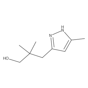 2,2-dimethyl-3-(5-methyl-1H-pyrazol-3-yl)propan-1-ol结构式