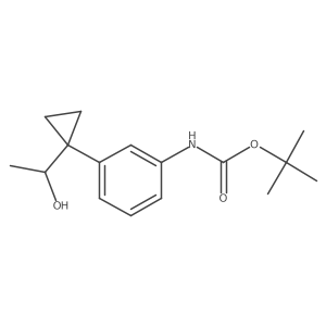 tert-butyl N-{3-[1-(1-hydroxyethyl)cyclopropyl]phenyl}carbamate结构式