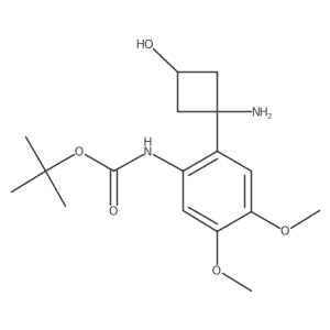 tert-butyl N-[2-(1-amino-3-hydroxycyclobutyl)-4,5-dimethoxyphenyl]carbamate Structure