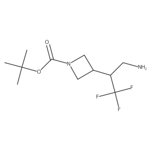 Tert-butyl 3-(3-amino-1,1,1-trifluoropropan-2-yl)azetidine-1-carboxylate Structure