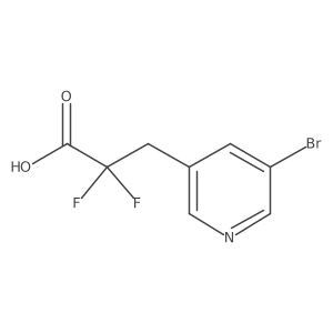 3-(5-Bromopyridin-3-yl)-2,2-difluoropropanoic acid结构式