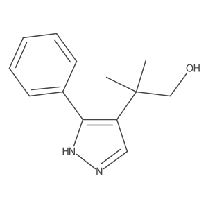 2-methyl-2-(3-phenyl-1H-pyrazol-4-yl)propan-1-ol Structure