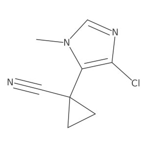 1-(4-chloro-1-methyl-1H-imidazol-5-yl)cyclopropane-1-carbonitrile结构式