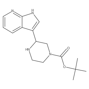 tert-butyl 3-{1H-pyrrolo[2,3-b]pyridin-3-yl}piperazine-1-carboxylate Structure