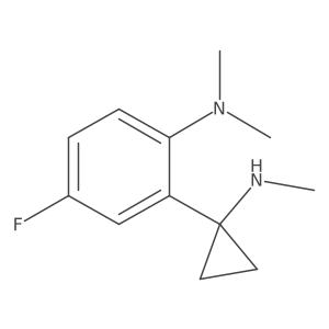 4-fluoro-N,N-dimethyl-2-[1-(methylamino)cyclopropyl]aniline Structure