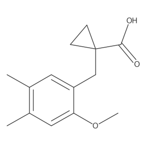 1-[(2-Methoxy-4,5-dimethylphenyl)methyl]cyclopropane-1-carboxylic acid结构式