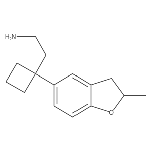 2-[1-(2-Methyl-2,3-dihydro-1-benzofuran-5-yl)cyclobutyl]ethan-1-amine结构式