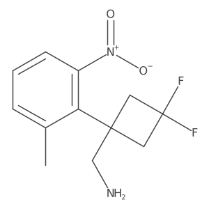 [3,3-Difluoro-1-(2-methyl-6-nitrophenyl)cyclobutyl]methanamine Structure