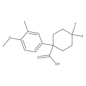 4,4-Difluoro-1-(4-methoxy-3-methylphenyl)cyclohexane-1-carboxylic acid Structure