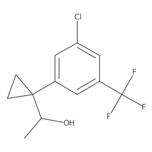 1-{1-[3-Chloro-5-(trifluoromethyl)phenyl]cyclopropyl}ethan-1-ol Structure