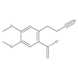 3-(4,5-Dimethoxy-2-nitrophenyl)propanenitrile结构式
