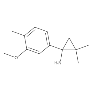 1-(3-Methoxy-4-methylphenyl)-2,2-dimethylcyclopropan-1-amine结构式