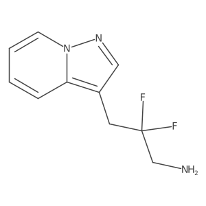 2,2-Difluoro-3-{pyrazolo[1,5-a]pyridin-3-yl}propan-1-amine Structure