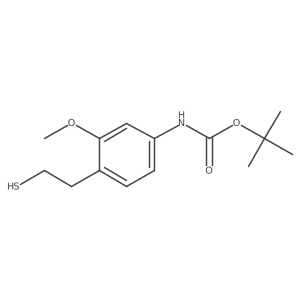 tert-butyl N-[3-methoxy-4-(2-sulfanylethyl)phenyl]carbamate Structure