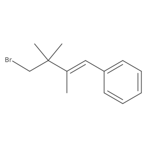 (4-Bromo-2,3,3-trimethylbut-1-en-1-yl)benzene Structure