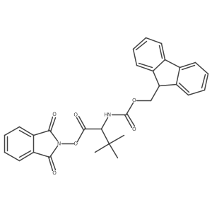 1,3-dioxo-2,3-dihydro-1H-isoindol-2-yl (2S)-2-({[(9H-fluoren-9-yl)methoxy]carbonyl}amino)-3,3-dimethylbutanoate Structure