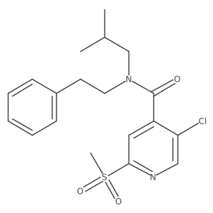 5-Chloro-N-(2-methylpropyl)-2-methylsulfonyl-N-(2-phenylethyl)pyridine-4-carboxamide结构式