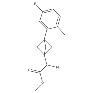 Methyl 2-amino-2-[3-(5-fluoro-2-methylphenyl)-1-bicyclo[1.1.1]pentanyl]acetate Structure