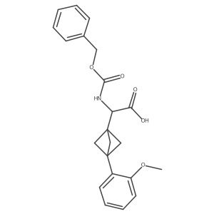 2-[3-(2-Methoxyphenyl)-1-bicyclo[1.1.1]pentanyl]-2-(phenylmethoxycarbonylamino)acetic acid Structure