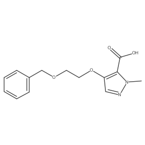 1-Methyl-4-[2-(phenylmethoxy)ethoxy]-1H-pyrazole-5-carboxylic acid结构式