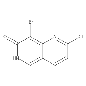 8-Bromo-2-chloro-1,6-naphthyridin-7(6H)-one结构式