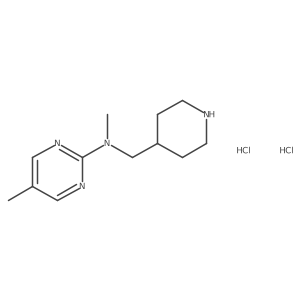 N,5-Dimethyl-N-(piperidin-4-ylmethyl)pyrimidin-2-amine;dihydrochloride Structure