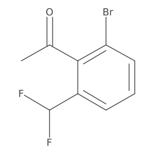 1-[2-Bromo-6-(difluoromethyl)phenyl]ethanone Structure