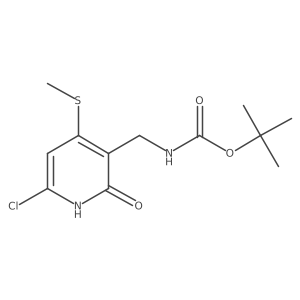 N-[[6-chloro-1,2-dihydro-4-(methylthio)-2-oxo-3-pyridinyl]methyl]Carbamic acid 1,1-dimethylethyl ester结构式