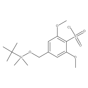 4-(((tert-Butyldimethylsilyl)oxy)methyl)-2,6-dimethoxybenzenesulfonyl chloride Structure